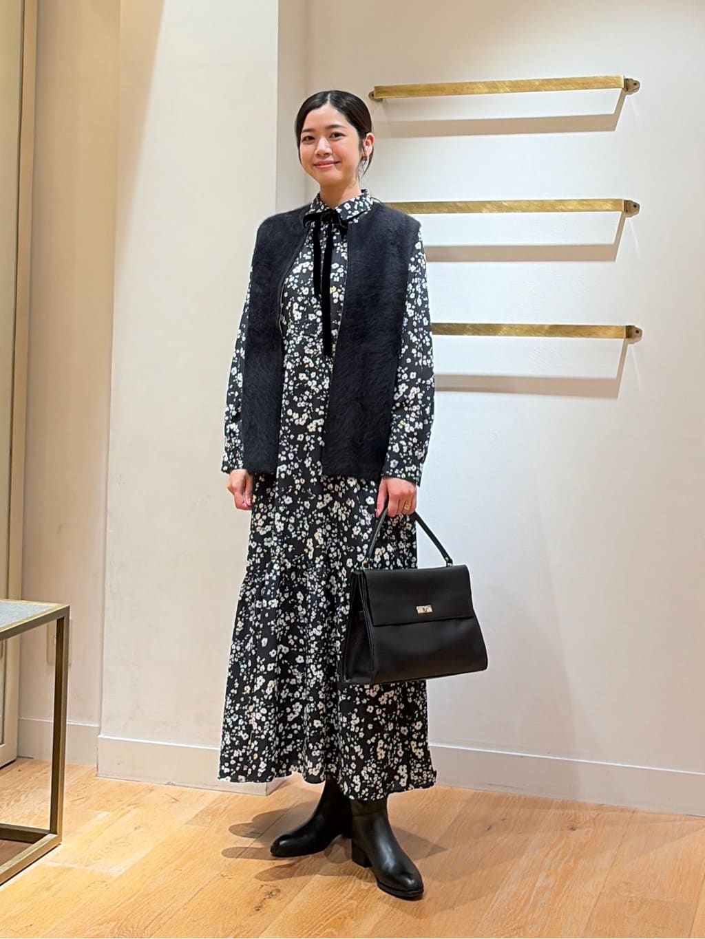UNITED ARROWS | チェック フラワー プリント ワンピース | Rakuten