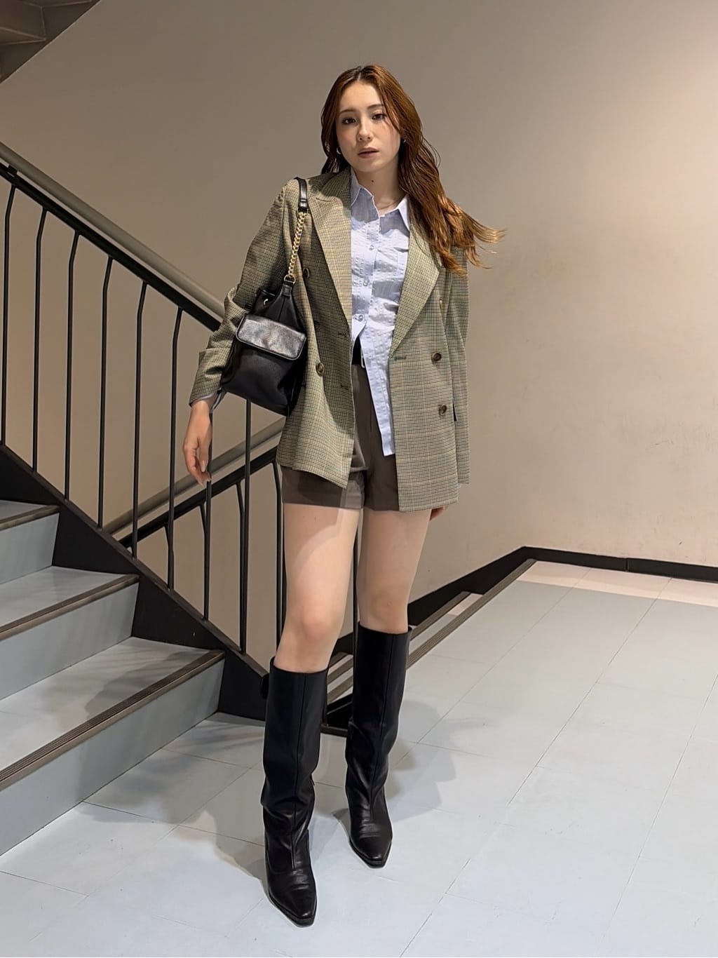 moussy | DOUBLE BREASTED CHECK ジャケット | Rakuten Fashion(楽天