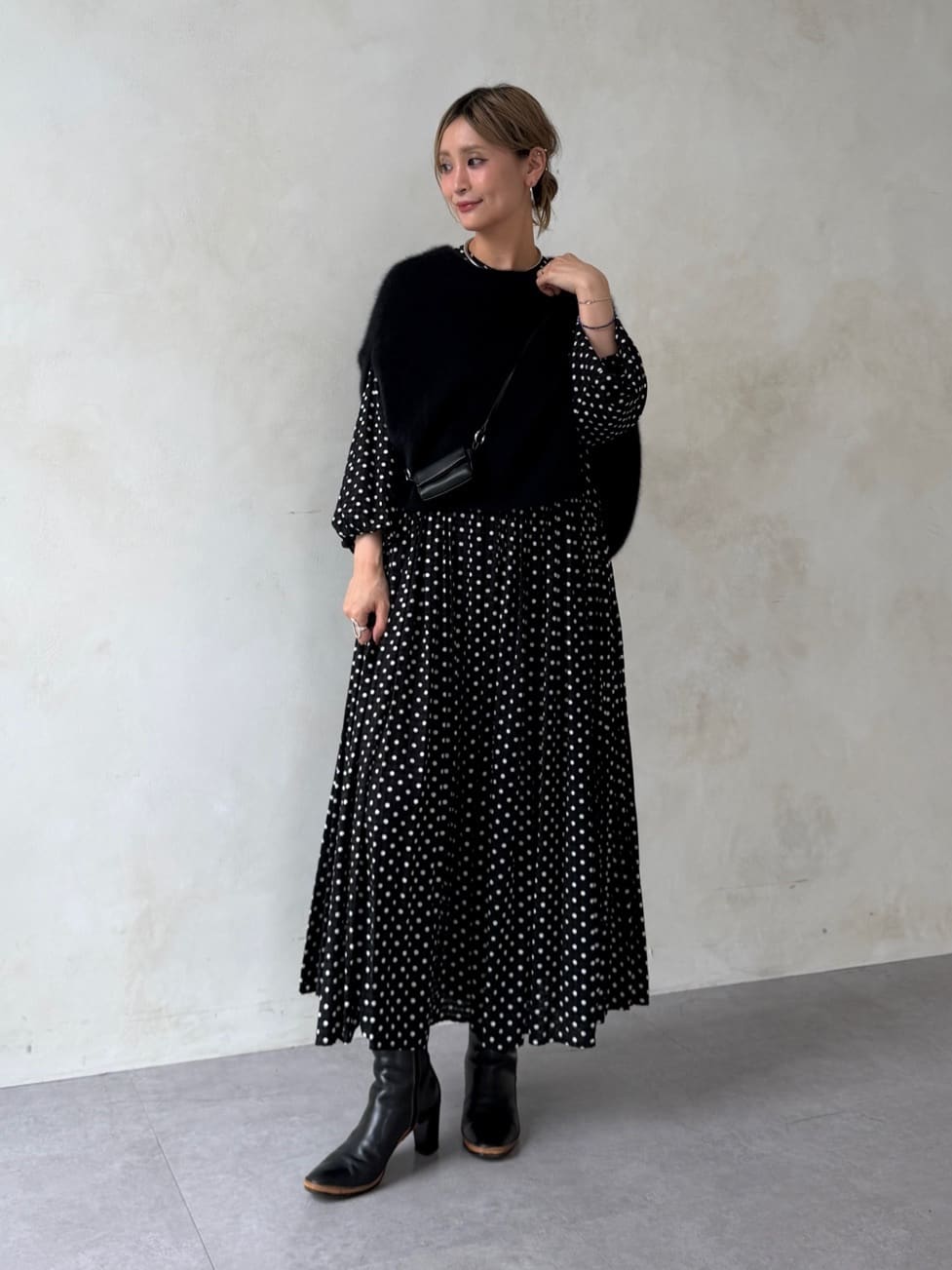 BEARDSLEY | ドットギャザーワンピース | Rakuten Fashion(楽天
