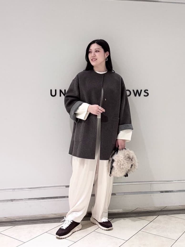 UNITED ARROWS | バイカラー リバー ミドルコート | Rakuten Fashion