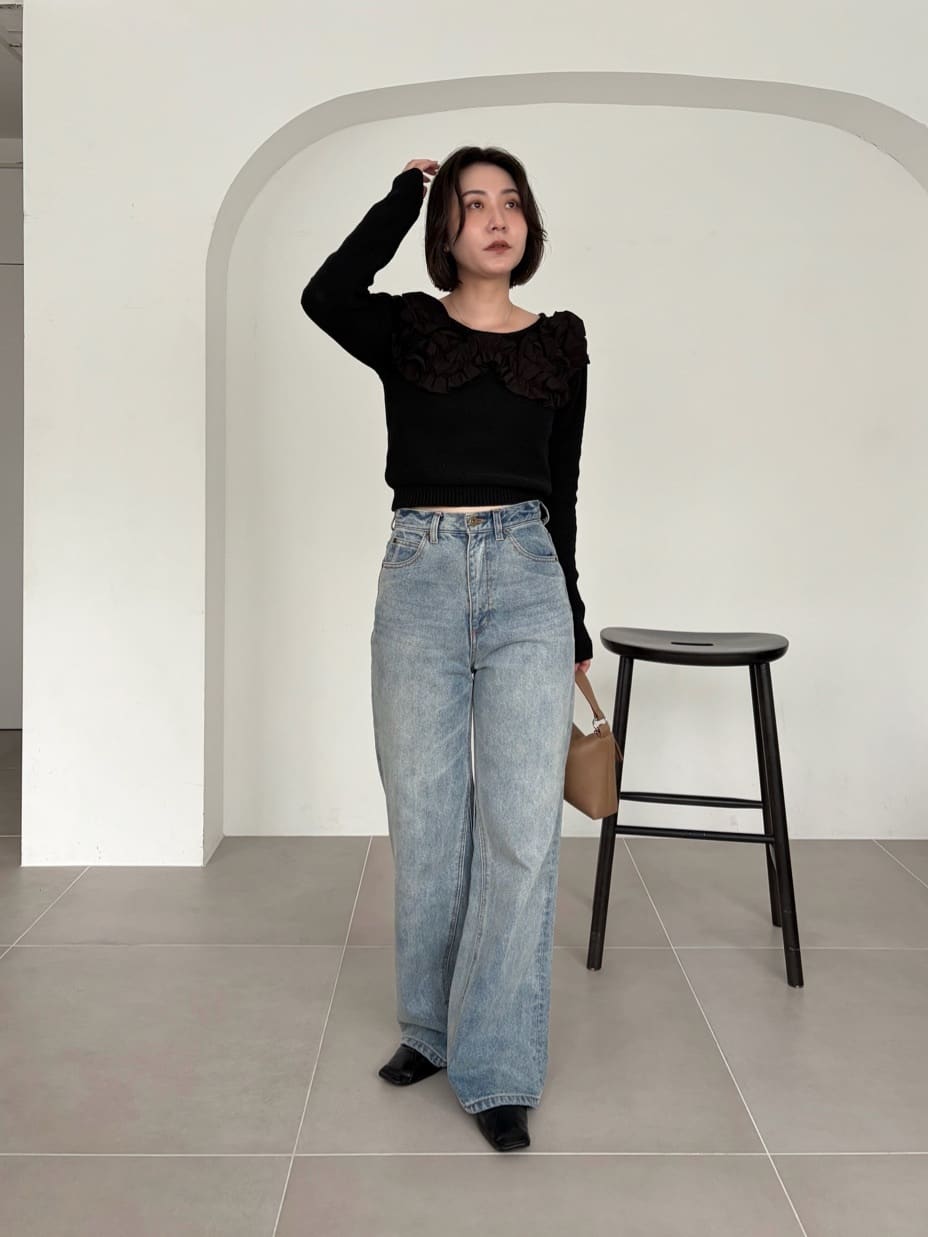 CAPRICIEUX LE'MAGE | フロントフリルドッキングニット | Rakuten