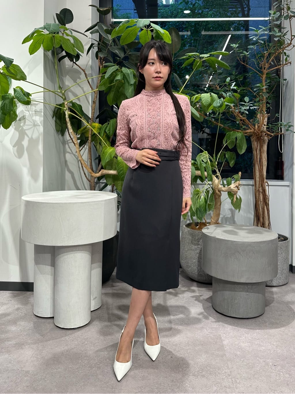 PINKY&DIANNE | ミックスレースブラウス | Rakuten Fashion(楽天