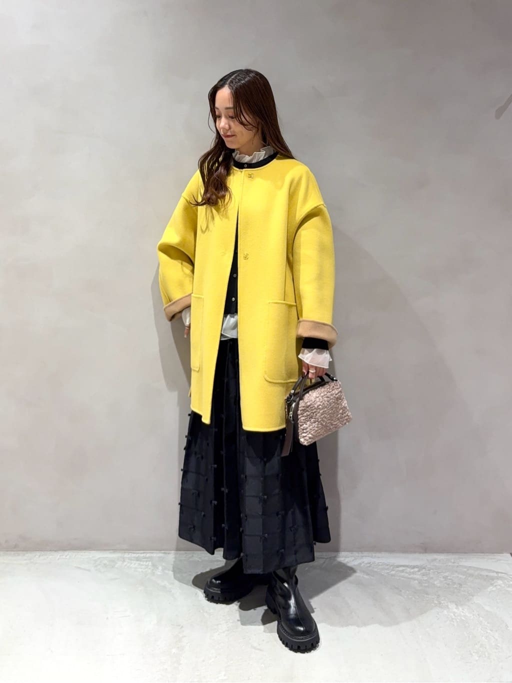 UNITED ARROWS | バイカラー リバー ミドルコート | Rakuten Fashion