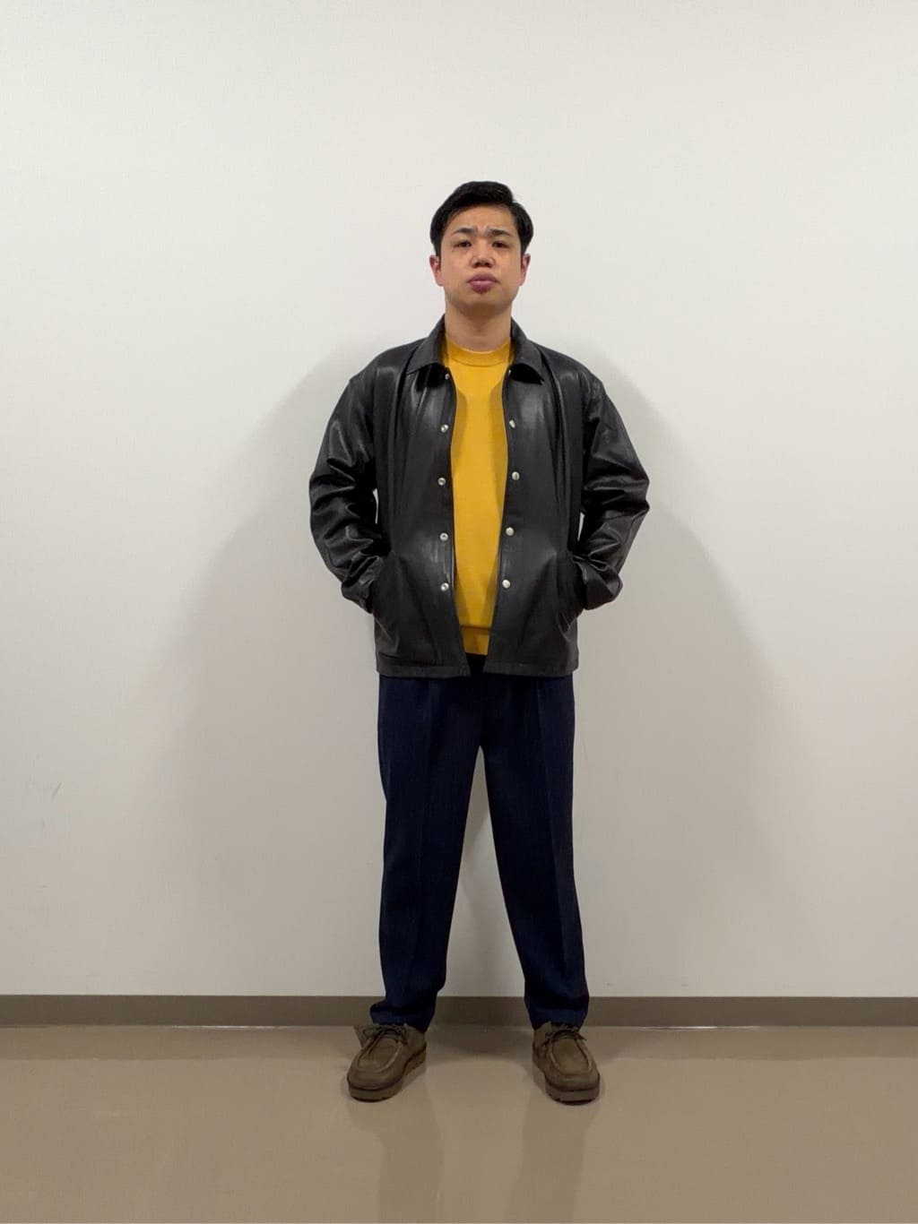 black label united arrows ベルスタッフ型　レザーjkt A2 レザーライク ブルゾン