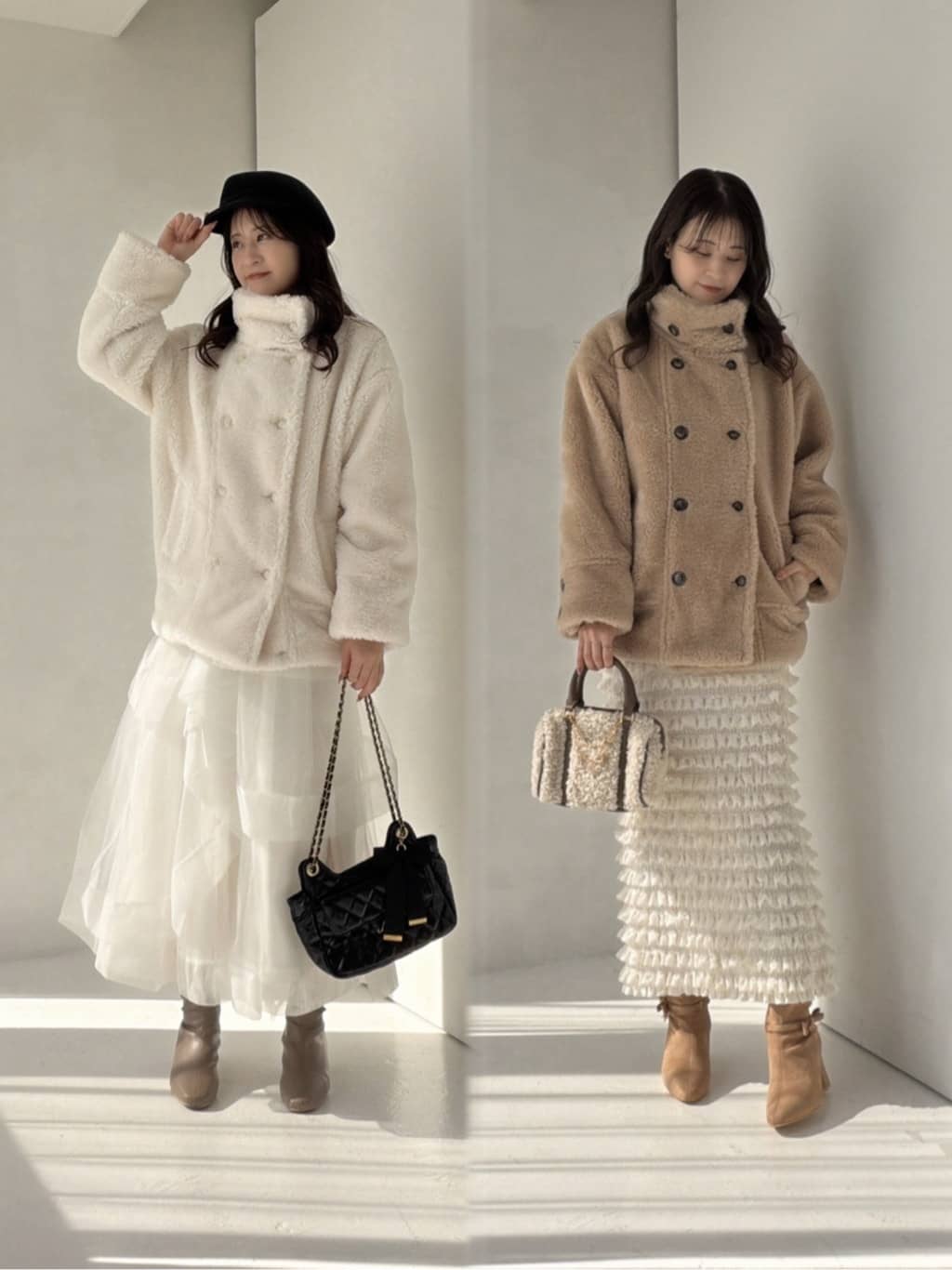 one after another NICE CLAUP | ダブルボタンボアコート | Rakuten
