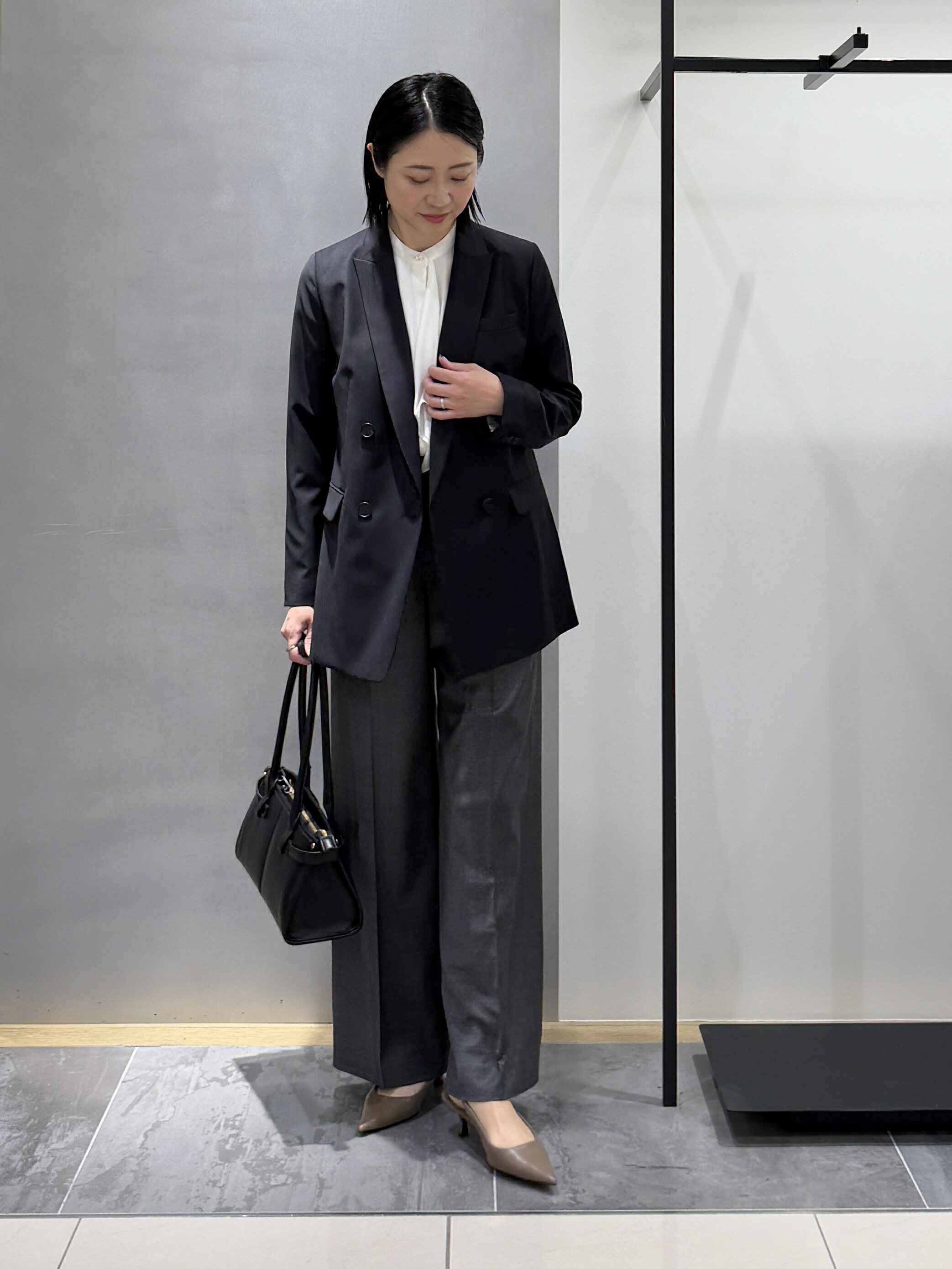 【INDIVI】　ウールライクセットアップ　パンツスーツ　19 日本製 INDIVI | 【日本製/良質スーツ】ワイドパンツ | Rakuten Fashion(楽天